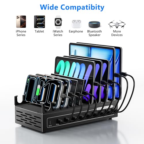 Organizador de carga USB C multipuerto ideal para mantener el escritorio de casa sin cables 3