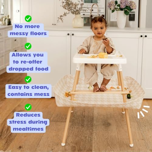 Image of CATCHY - High Chair Food Catcher - Compatible with IKEA Antilop High Chair | High Chair Food Catcher - High Chair Sold Separately - Baby & Toddler Food & Mess Catcher - Under High Chair Accessory