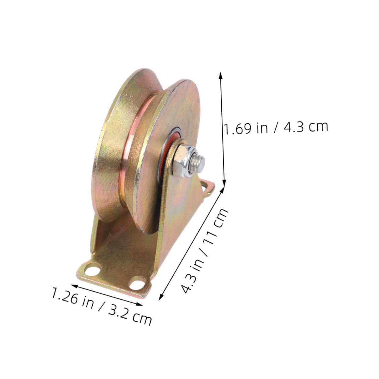 MUCKLILY 4 Guide Pulley Traction Trolley Pulley Cable Pulley Rope Pulley Single Pulley Block Pulley Wheel Pulleys for Rope Lamp Pulley Garage Door Pulley Cable Rope Attachment Iron