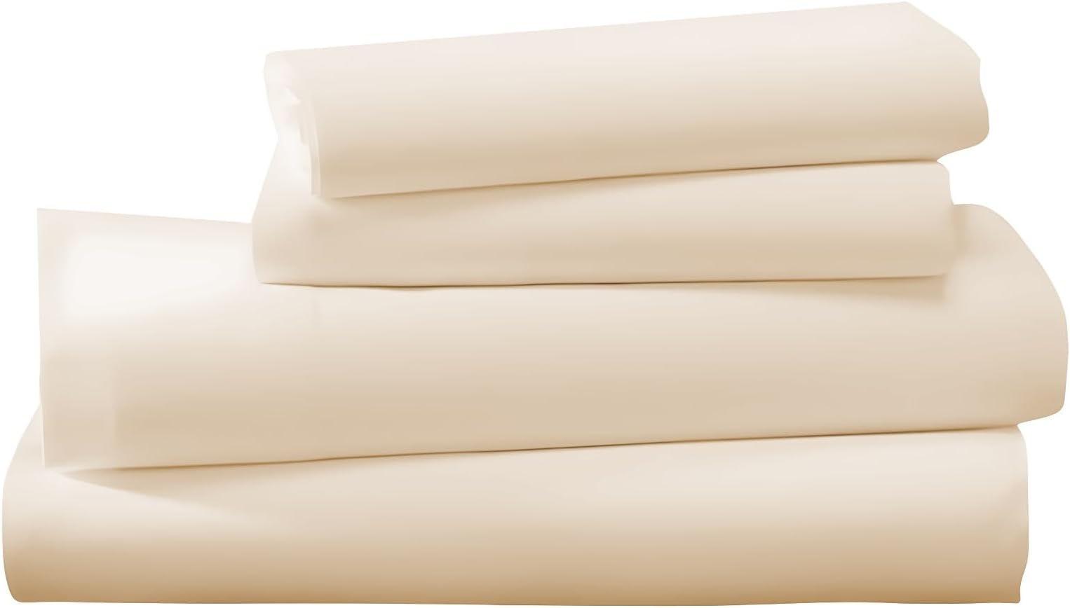 Premium 800 Thread Count 100% Natural Egyptian Cotton Sheets, Fits Mattress Upto 16'' Deep Pocket - 4-Piece Cal King Sheet Set Cotton Bed Sheets for Bed Sateen Weave Sheets Set (Ivory, Cal-King)