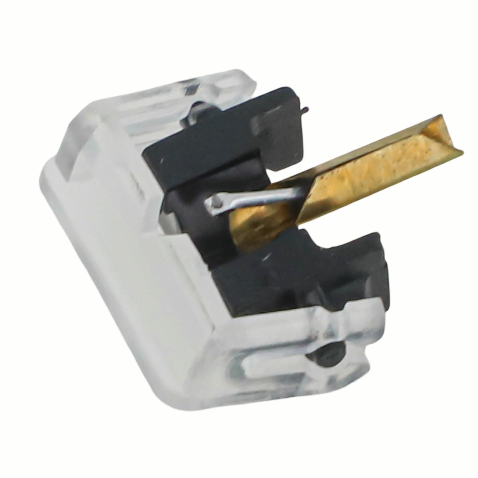 Puntina di ricambio per giradischi Shure M44G M44-7 M55E, in alluminio e plastica, colore nero