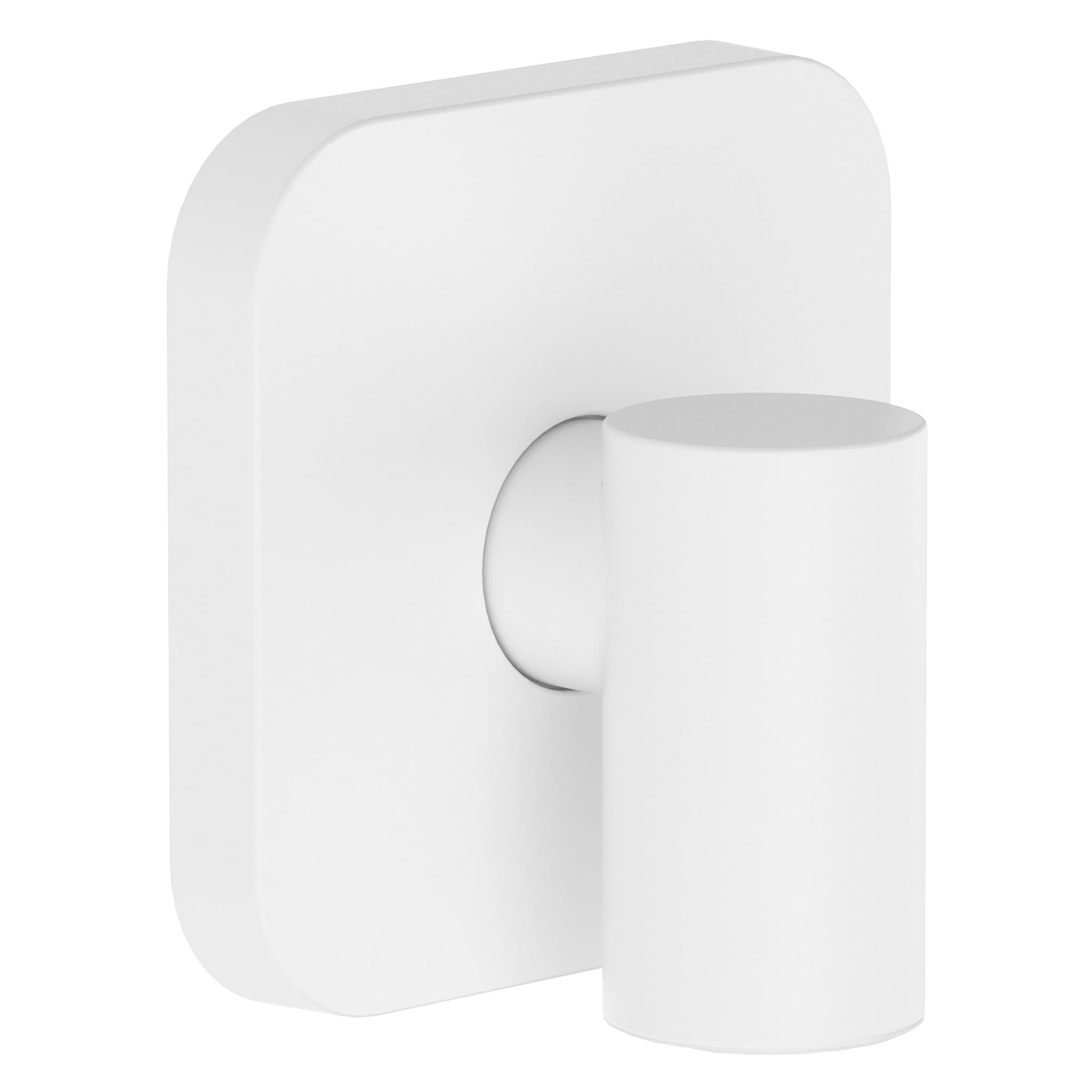 hansgrohe FixFit Fine Q - przyłącze węża prysznicowego, uniwersalne przyłącze ścienne z zaworem zwrotnym, łuk przyłączeniowy do ściany, matowa biel, 28884700