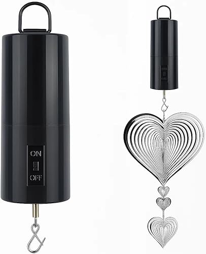 Motor giratorio de viento, motor de exhibición colgante, funciona con pilas, motor giratorio de 20 rpm, multiusos, para decoración de patio, adornos