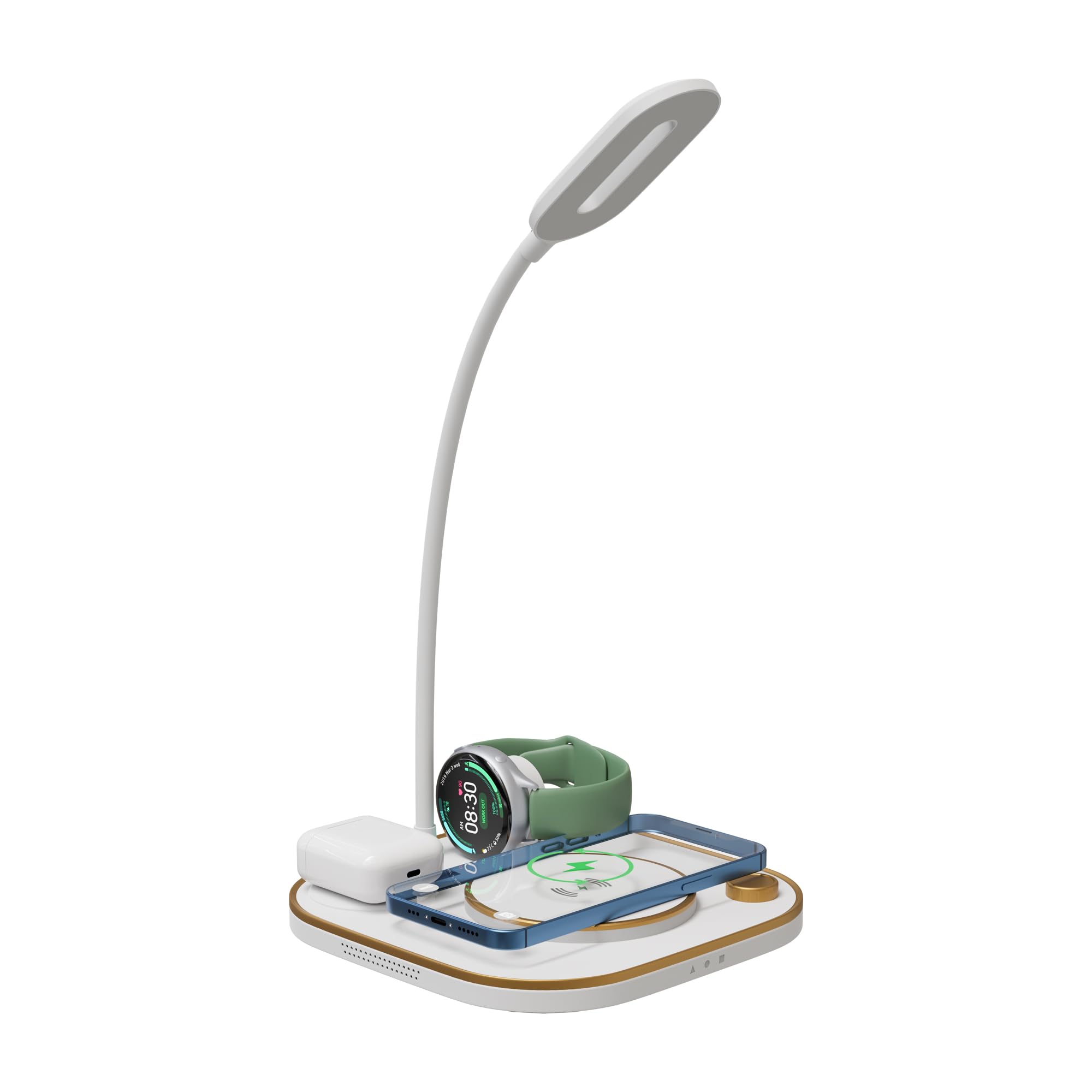 JCBL Accessories 5-in-1 Wireless Charger for Mobile, Watch, and TWS with Dual Lamp Adjustable Lighting and Intensity, Compatible with Magsafe and iPhone 15/14/13/12 Series (Without Adapter, Black) (B0CJYJPDMW) Amazon Price History, Amazon Price Tracker