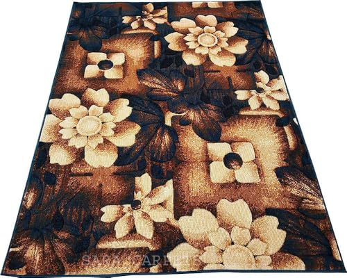Image of Soft Thick Geometric Acrylic Washable Anti Skid Carpet. for Living Room Bedroom. Hall Size 9 x 12 feet (150X210 Cm) Multi D41