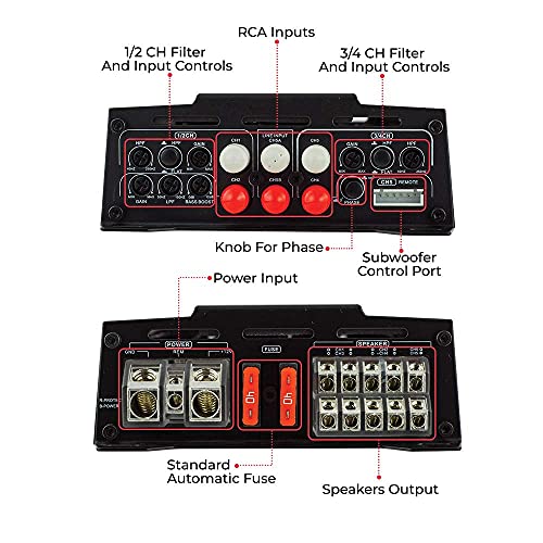 DS18 CANDY-X5B 2000W 5-Channel Class D Car Audio Amplifier – Renewed - Image 4