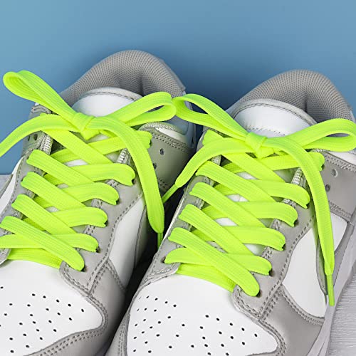 Image of Booyckiy 2 Pairs 2 /5 inch Flat Shoe Laces for Sneakers 31 Colors Shoelaces in 27 inch-72 inch