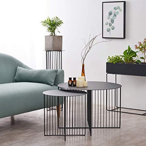 BDD Coffee Table Nordic Wrought Iron Round Living Room Creative Tea Ta