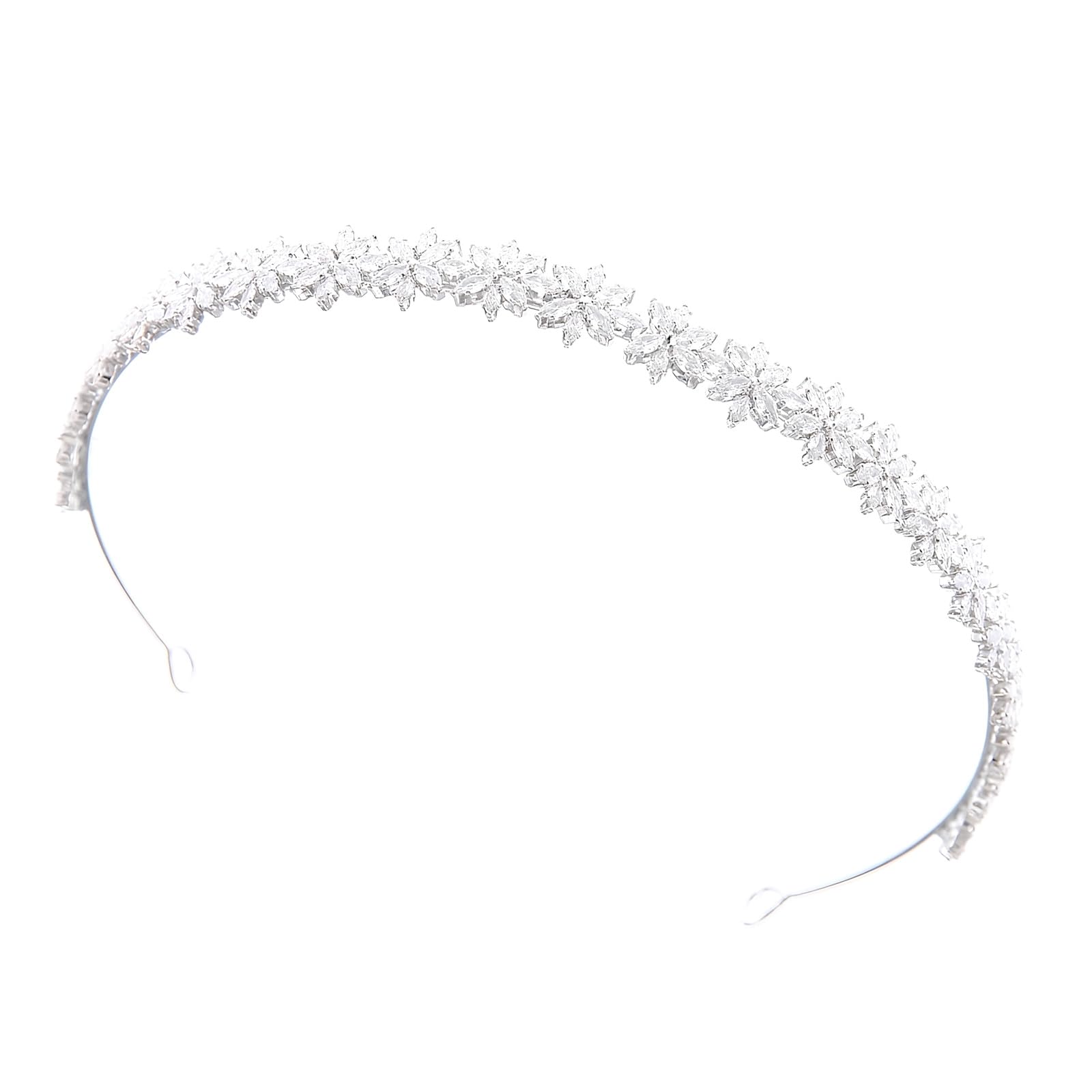 Diadema con delicado adorno de circonita, ideal para uso diario, coronas de circonita, accesorio para el cabello