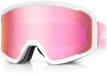 Ski/Snowboard Goggles for Men Women, OTG Snow Goggles Anti Fog 100% UV Protection Snowboarding Goggles