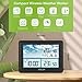 BALDR Home Weather Station & Indoor Outdoor Thermometer with Wireless Remote Sensor, Atomic Alarm Clock, Calendar, Humidity Monitor,& Weather Forecast & Digital Weather Station in LCD Display (Black)