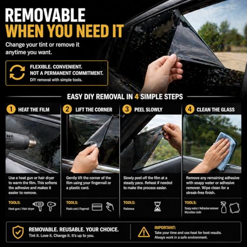 Image of Car Window Tint Film 35% VLT, 24 inch in x 30' FT UVR 99% Heat& UV Block, Scratch Resistant, undisturbed Signal, Privacy Film for Windshield, Professional Auto Car Tint Roll