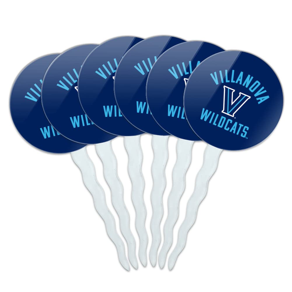 Villanova University Wildcats Cupcake Picks Toppers Decoration Set of 6