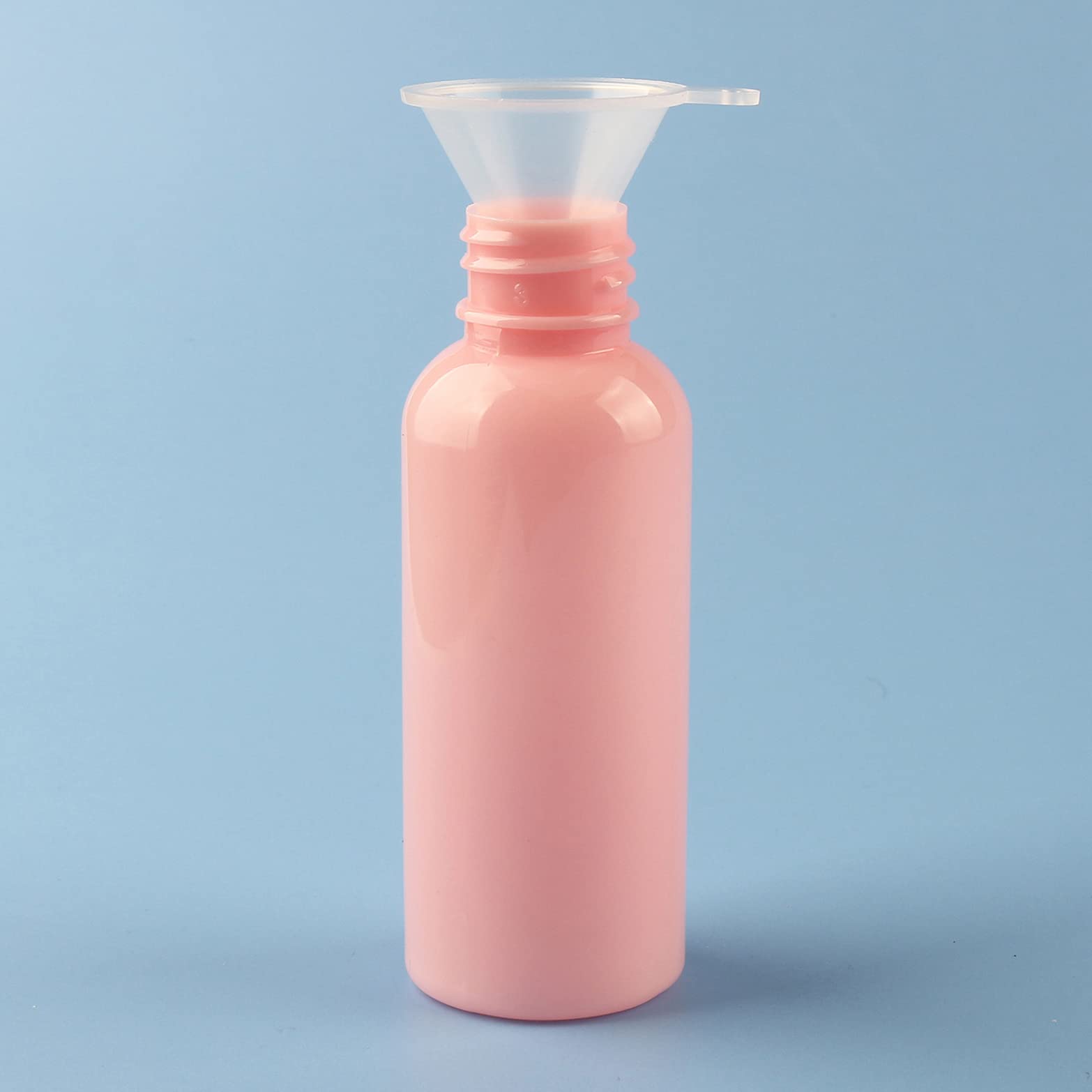 50 Stück Leer 50ml Rosa Plastik PET Sprühflasche Reise Zerstäuber mit Schwarz Sprühkopf, Klein Feinen Nebel Parfümzerstäuber Reiseflaschen mit 4X Trichter
