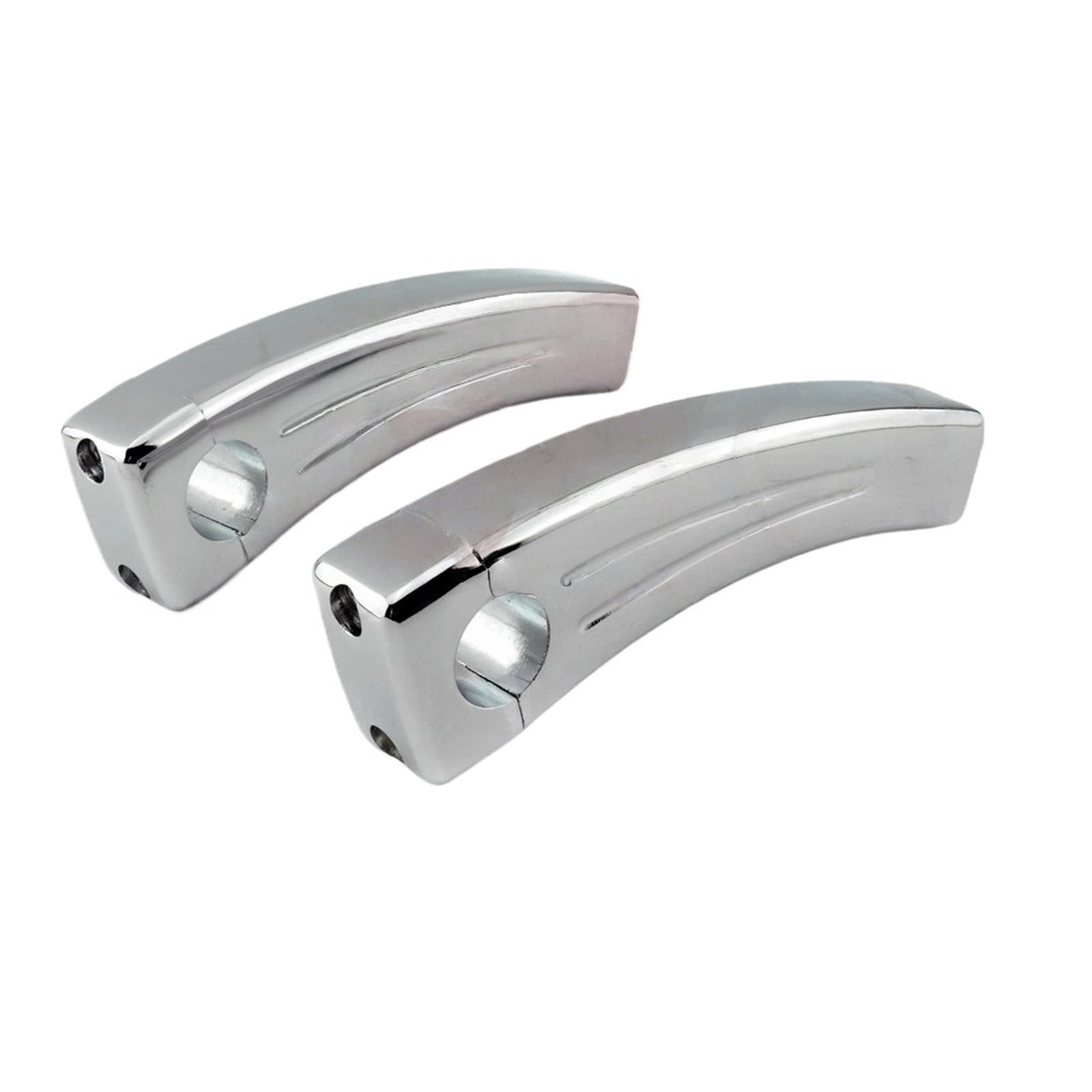 KWEZ 1" 25MM Motorcycle Heightening Fixed Clamps Handlebar Bar Risers(7inch chrome riser)