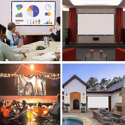 Pantalla de proyector de 84 pulgadas ligera para solucionar problemas de espacio en el salón 4