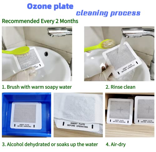 Universal Ceramic Ozone Plates for Mammoth and Other Generic Ozone Generators Washable Purification Air Purifier, 4.5\" x 4.5\" Inches Replacement Ozone Plates (2 Pack)…