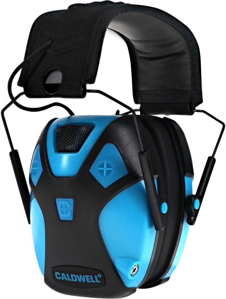 Caldwell E-MAX Pro Electronic Hearing Protection 23-24 NRR - Adjustable Lo Pro Earmuffs for Shooting, Hunting and Range