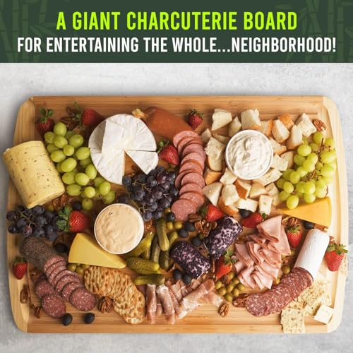 Image of Greener Chef Extra Large Bamboo Cutting Boards for Kitchen (One Size)