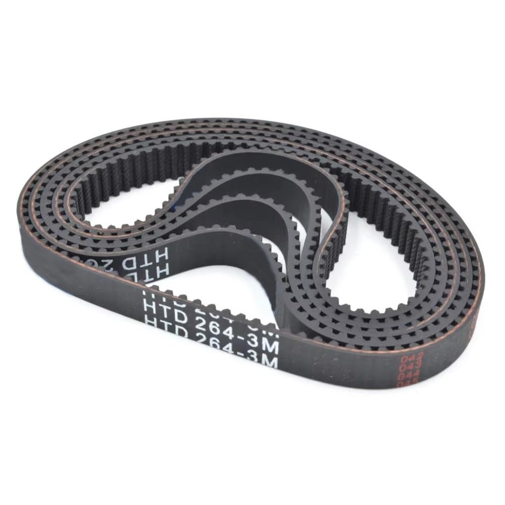 HTD 3M Zahnriemen, Gummi, geschlossene Schleife, Länge 669–750 mm, Breite 5/6/7/8/9/10/12/15/20/25/30 mm, HTD 3M Riemen(3M-669mm,25mm)