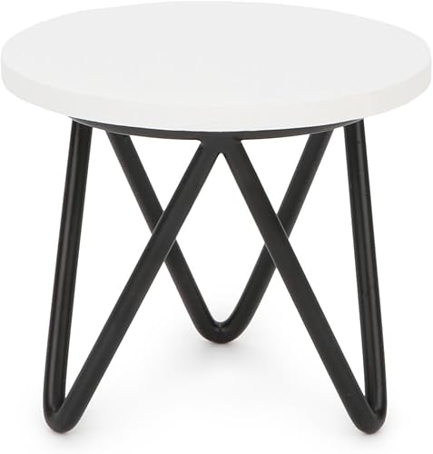 Miniatura 1 de Cutemini Mesa de casa de muñecas a escala 1 6, decoración en miniatura, muebles de casa de muñecas, mini mesa de centro redonda, accesorios para