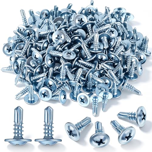 Tornillos para madera #8 x 1/2 pulg Zinc Hicarer 1000 pcs miniatura 1