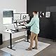 VIVO DESK-V000VL Höhenverstellbarer Stehtisch-Konverter, V-Serie, schnelles Sitzen zum Stehen, Tischplatte, Doppel-Monitorerhöhung, Arbeitsplatz, Schwarz, 106,7 cm