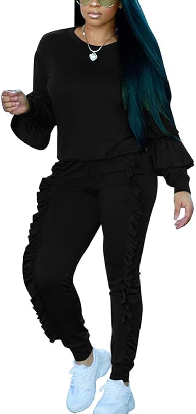ruffle jogging suit