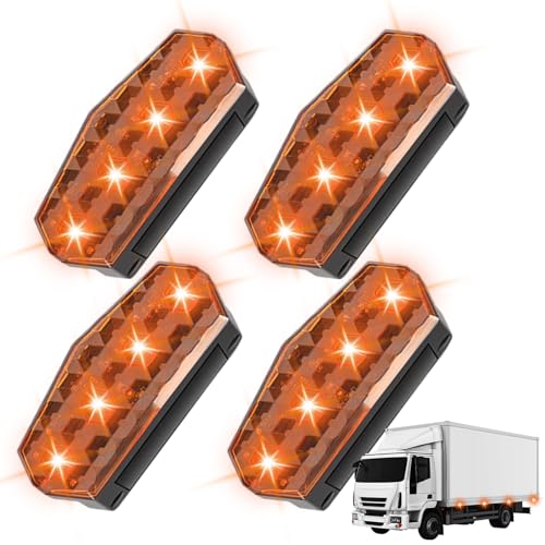 Solar Warning Light,Anti-Collision Flashing Lights For Car Truck | 4 Pieces High-Brightness Automotive Alarm Fixture For Vehicles Motorcycles Guardrails Road Construction Signs