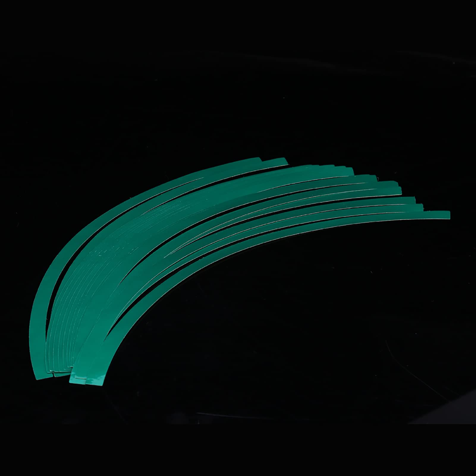 Wheel Reflective Tape, Wheel Rims Strips Universal Strong Adhesion 16pcs for for Car for Motor Bike (Dark Green)