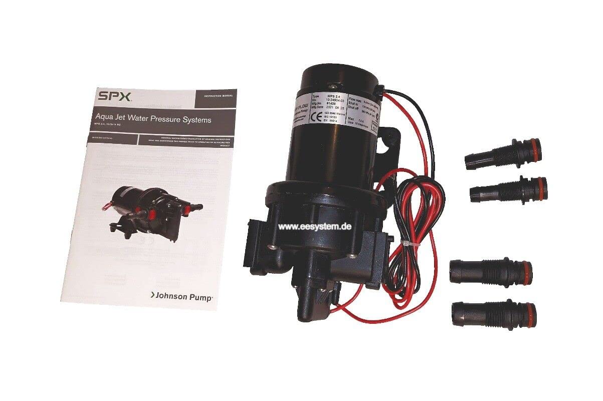 SPX FLOW AQUA JET WPS 2.4 GPM 24V BSP 2.8 BAR Johnson Bomba de agua 9 L/min - Instalaciones de agua a presión y bombas para limpieza de cubiertas, ducha, cocina, bomba de barco, bomba de yates