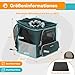 DAISTERN Hundekorb Fahrrad Vorne bis 3KG, Hundefahrradkorb mit Montagehalter Φ53mm, Rucksack Schultertasche Autositz mit Atmungsaktives Netzfenster, wasserdichtes Sitzkissen für kleine Hunde
