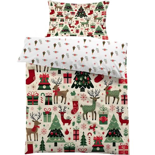 Weihnachtsbettwäsche 100x135 15 Kinderbettwäsche 100x135 cm Baby Bettwäsche Set Weihnachtsbaum...