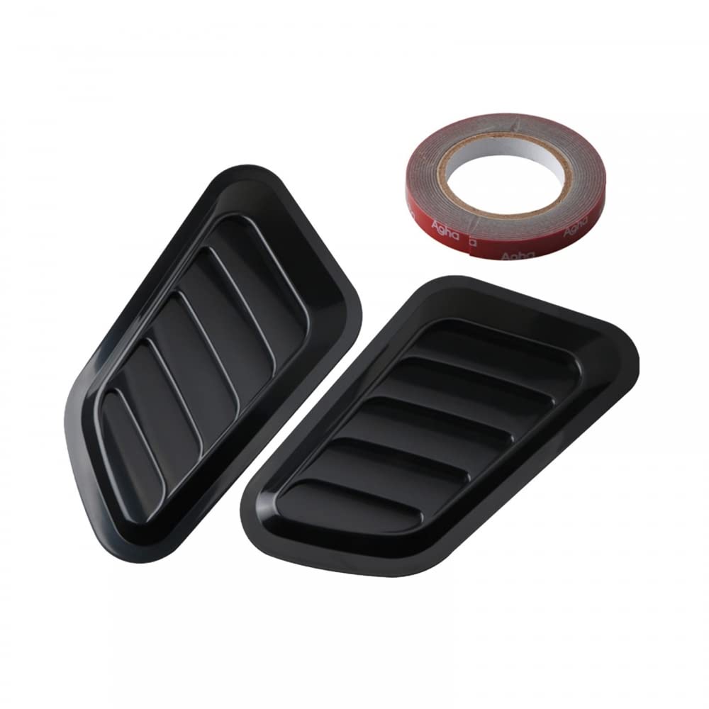 2 Prises D'Air Décoratives Pour Capot De Voiture - En ABS - Adhésif - Style Sportif