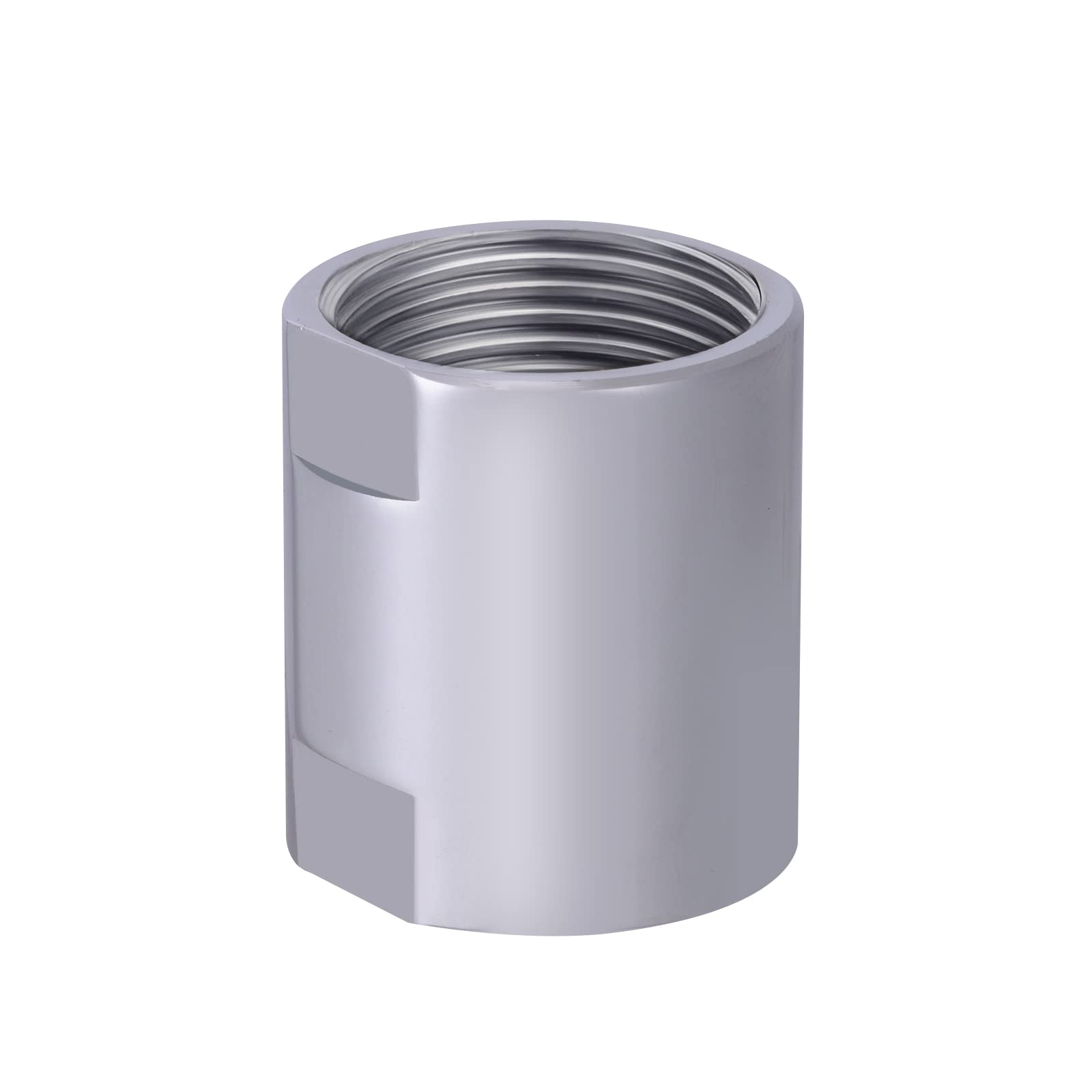 Brass Pipe Fitting,Shower Coupling,Converter Adapter,G1/2 Female to G1/2 Female Adapter Polish Chrome Finish