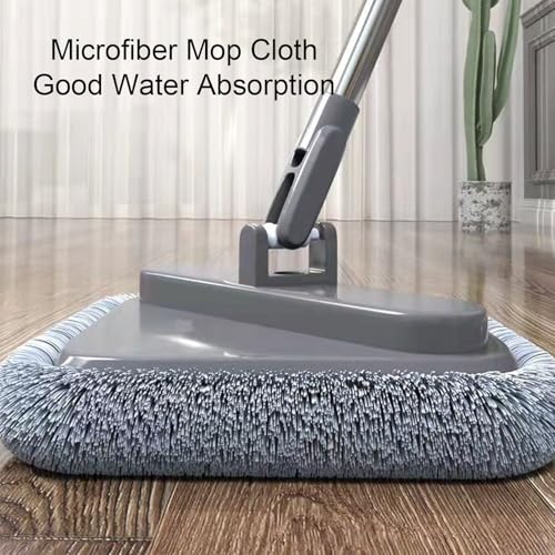 CDQL Wischeimer-Set mit 2-teiligem Tuch, um 360 Grad Drehbares Mikrofaser-Wischwerkzeug, Trenndesign, Trocken- und Nass-Bodenwischset für den Heimgebrauch – Bild 3