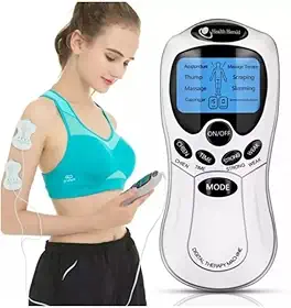 Aparelho TENS da Don Carneiro Store Massageador Eletrochoque Para Fisioterapia Alívio de Dores Musculares, Massageador Muscular Acupuntura - 2 Eletrodos Portátil Voltagem 110v/220v Bivolt - PREMIUM Don Carneiro Store