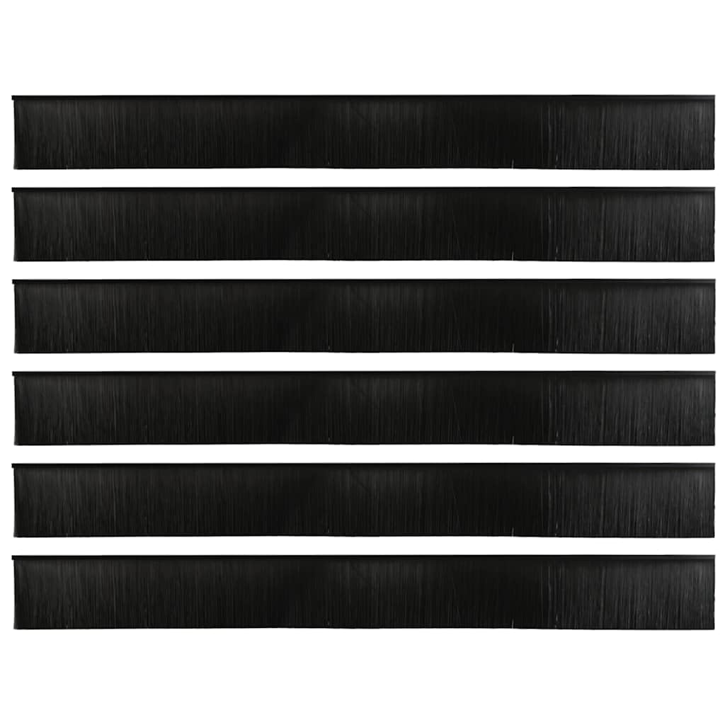 Guarnizioni per spazzole per porte, 6 pezzi, nero, 100 cm, per casa, ufficio, casa