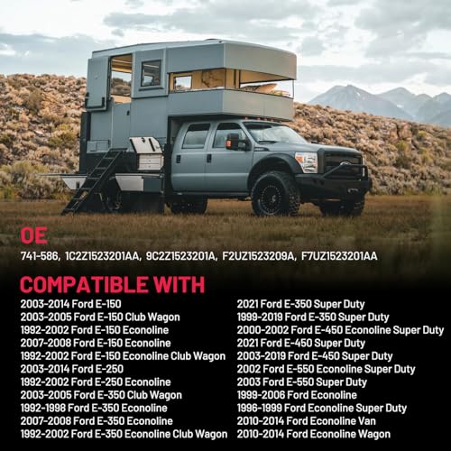 Image of BDFHYK 741-586 Power Window Regulator with Motor Front Left Compatible with Ford E-150 E-250 E-350 E-450 E-550 Super Duty Econoline Van Wagon