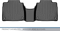 Vista 3 de SMARTLINER Alfombrillas personalizadas de segunda fila negras para Mercedes-Benz Clase GLS 7 pasajeros 2020-2021 con asientos de banco de segunda
