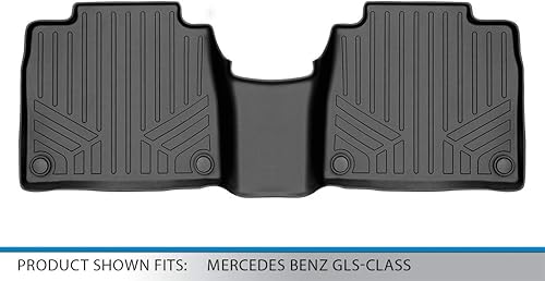 Miniatura 3 de SMARTLINER Alfombrillas personalizadas de segunda fila negras para Mercedes-Benz Clase GLS 7 pasajeros 2020-2021 con asientos de banco de segunda
