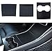 Produktbild BMZX Model 3 Model Y Carbon Mittelkonsole Wrap Kit Folie ABS Kunststoff Armlehne Control Panel Dekorative Abdeckung Aufkleber für Model 3 Center Console Protector Zubehör (ABS-carbon fiber)