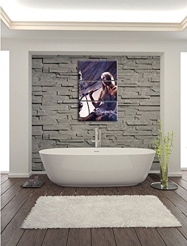 Pixxprint Schöne Frau mit Shisha als Leinwandbild | Größe: 3 Teilig (120x80) | Wandbild| Kunstdruck | fertig bespannt – Bild 8