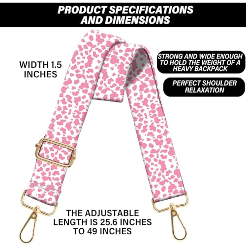 Image of Purse Strap Crossbody Shoulder Straps 1.5 inch Wide Replacement Adjustable for Women Girls Bag Aesthetic Cute