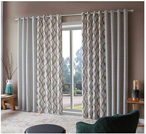 Cortina para Sala Estampada Quenia 4,00 x 2,50 m Fendi Sultan