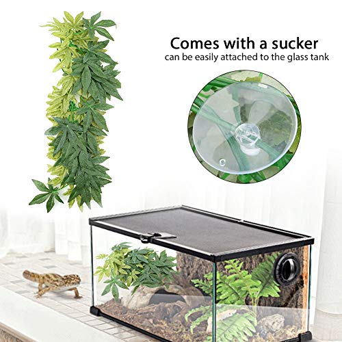flexman Aquarium Plants, Fake Leaves Artificial Fish Tank Plants with Sucker, Fish Tank Decorations for Fish Tank Aquarium - Image 2