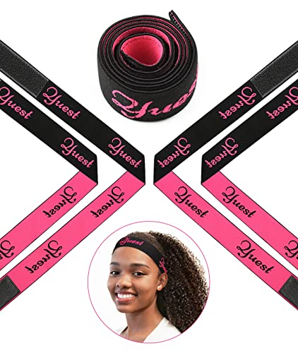 Yuest Elastic Band for Wig,Lace Wig Band Edge Wrap to Lay Edges Elastic Wigs Melting Bands for Lace Front No Slip Wigs Lace Melt Edge Band Adjustable Hair Head Grip Straps