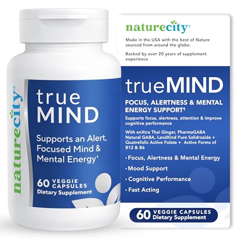 NatureCity True-Mind Focus, Alertness & Stress Support – Works up