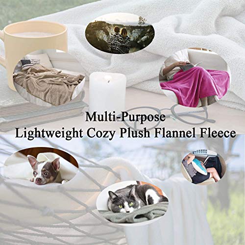 Fohog Collection Fleece Blanket Hot Pink Red Small Plush Throw Blankets For Couch Flannel Soft Lightweight Microfiber Travel 50" X 60" (Hot Pink) #TOP3