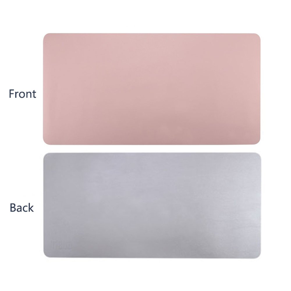 ele ELEOPTION Pelle PU Mouse Pad, Multifunzionale Impermeabile da Ufficio Scrittura Mat, Doppio Lato Ultra-Sottile Pad per Ufficio casa (80x40cm, Nero/Rosso
